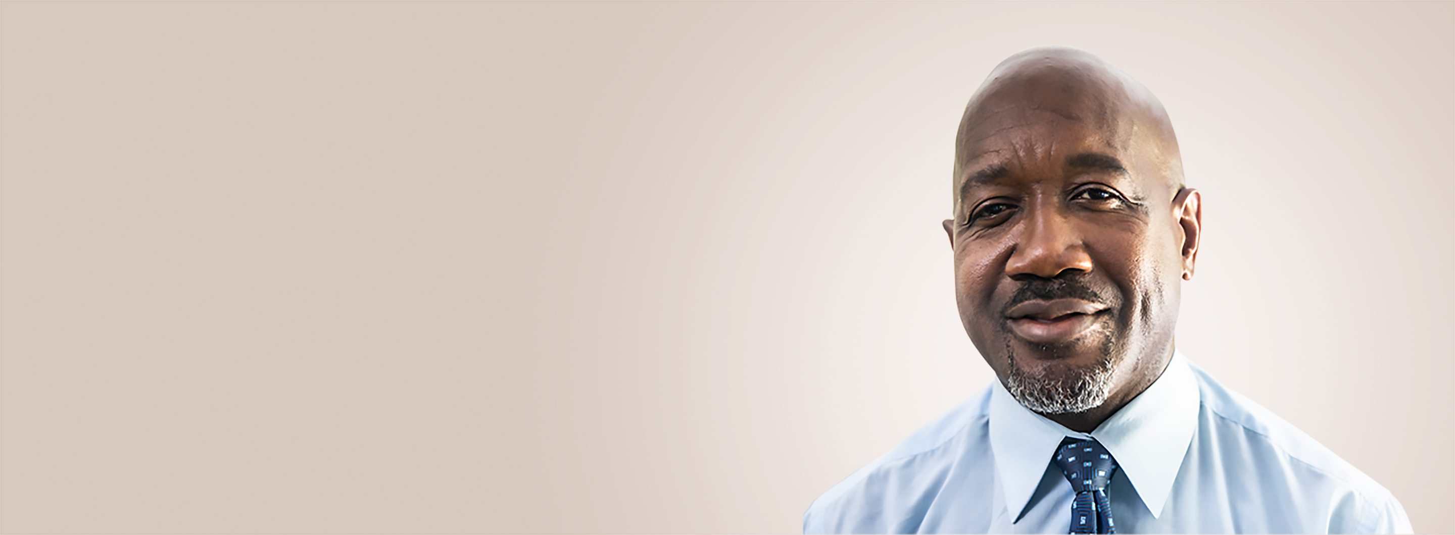 Portrait of African American man showing support